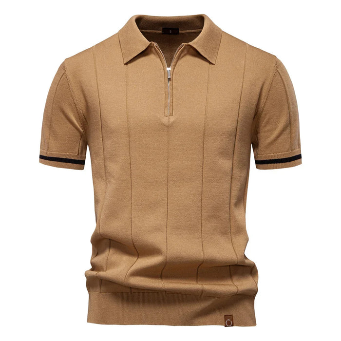 Łukasz™ | Męska Koszulka Polo z Zamkiem