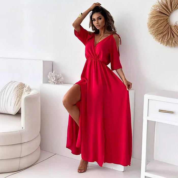 Valentina - Elegancka, seksowna sukienka z dekoltem w kształcie litery V