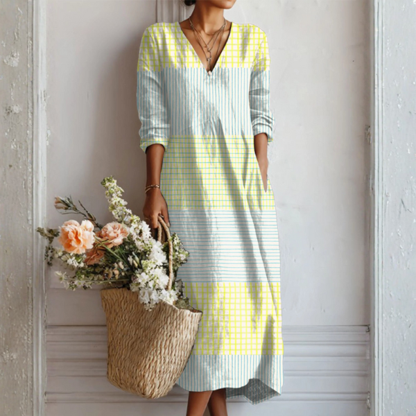 Olivia | Lniana Sukienka w Naturalnej Elegancji