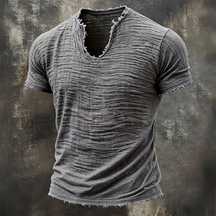 Ettore | Męski T-shirt z dekoltem w serek